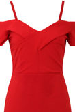 Red Off The Shoulder Bodycon Dress