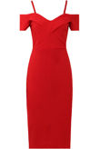 Red Off The Shoulder Bodycon Dress