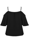Black Cold Shoulder Cami Tops