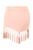 Rose Tassel Tailored Shorts