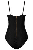 Black Scalloped Lace Detailed Body