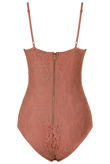 Pink Scalloped Lace Detailed Body