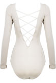 Cream Laced Back Bodysuit
