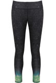 Black Dotted Print Fitted Leggings