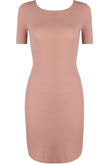 Black Vertical Stripe Textured Bodycon Dress 