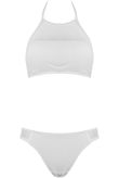 White Mesh Insert Bikini Set