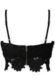 Black Crochet Lace Overlay Bralet