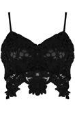 Black Crochet Lace Overlay Bralet