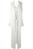 White Front Button Up Asymmetric Crop Shirt