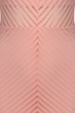 Pink Cross Stripe Textured Bodycon Dress