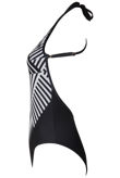Black and White Optical Illusion Kaleidoscope Swimsuit