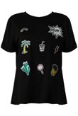 Black Badge Embellished Tees