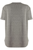 Grey Badge Embellished Tees