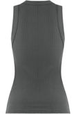 Grey Vertical Stripe Textured Vest