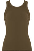 Khaki Vertical Stripe Textured Vest