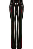 Black Stripe Crossover Front Cut Out Trousers