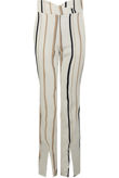 White Stripe Crossover Front Cut Out Trousers