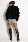 Black Soft Faux Fur Jacket