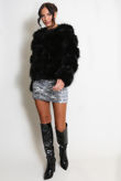 Black Soft Faux Fur Jacket