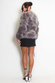 Dark Grey Soft Faux Fur Jacket