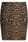 Brown Leopard Print Back Zip Up Skirt