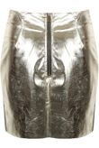 Gold Foil Vinyl Mini Skirt