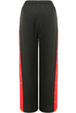 Black & Red Snap Buttoned Trouser