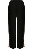 Black & Leopard Snap Buttoned Trouser