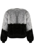 Grey Black Fur with Fleece Zip Up Jacket