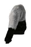 Grey Black Fur with Fleece Zip Up Jacket