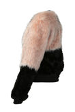 Rose Black Fur with Fleece Zip Up Jacket