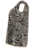 Grey Faux Fur Animal Print Gilet 