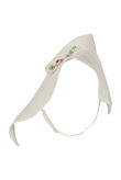 Cream Multicolour Stone Detail Bib Collar