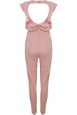 Rose Heart Cut Out Back Pleated Jumpsuit