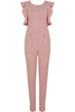 Rose Heart Cut Out Back Pleated Jumpsuit