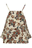 Cream Floral Printed Swing Cami