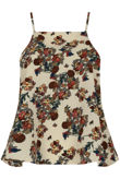 Cream Floral Printed Swing Cami