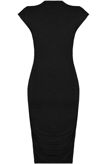 Black Elasticated Jersey Midi Dress