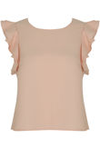 Rose Ruffle Cap Sleeved Top