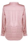 Rose Satin Front Button Up Shirt 