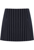 Black Stripe Asymmetric Mini Skirt