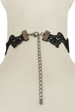 Black Crochet Chain Tassels Necklace
