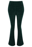 Green Bootcut Corduroy Trousers 