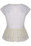 Sheer Tulle Top In Cream
