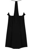 Black Frilled Open Back Shift Dress