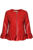 Red Box Faux Leather Jackets
