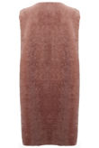 Rose Soft Fur Longline Gilet