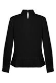 Black Stone Trimming Front Tie Up Tops
