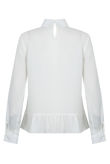 White Stone Trimming Front Tie Up Tops