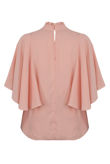 Rose High Neck Blouse With floaty Sleeve